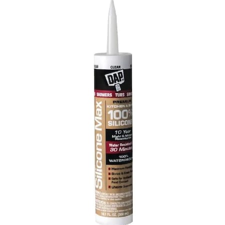 Dap 10.1 oz Kitchen & Bath Silicone Sealant, Clear DA572232